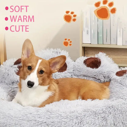 Plush Bear Paw Pet Bed