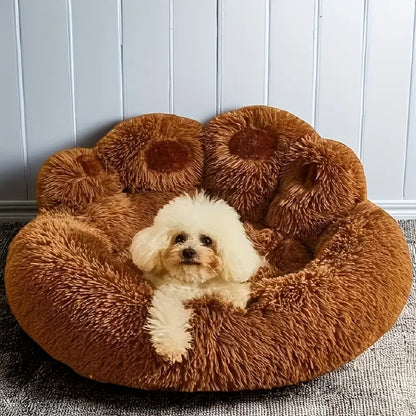 Plush Bear Paw Pet Bed