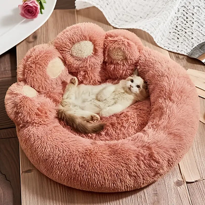 Plush Bear Paw Pet Bed